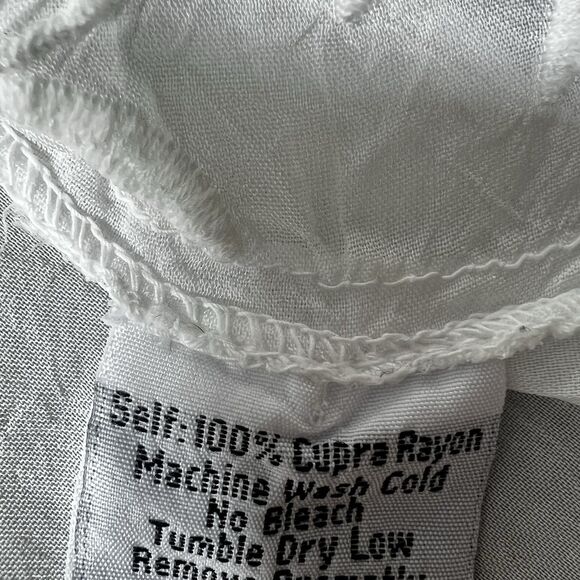 Johnny Was Top Womens Top Medium White Blouse Tunic Embroidered Lacework Boho - Picture 9 of 12